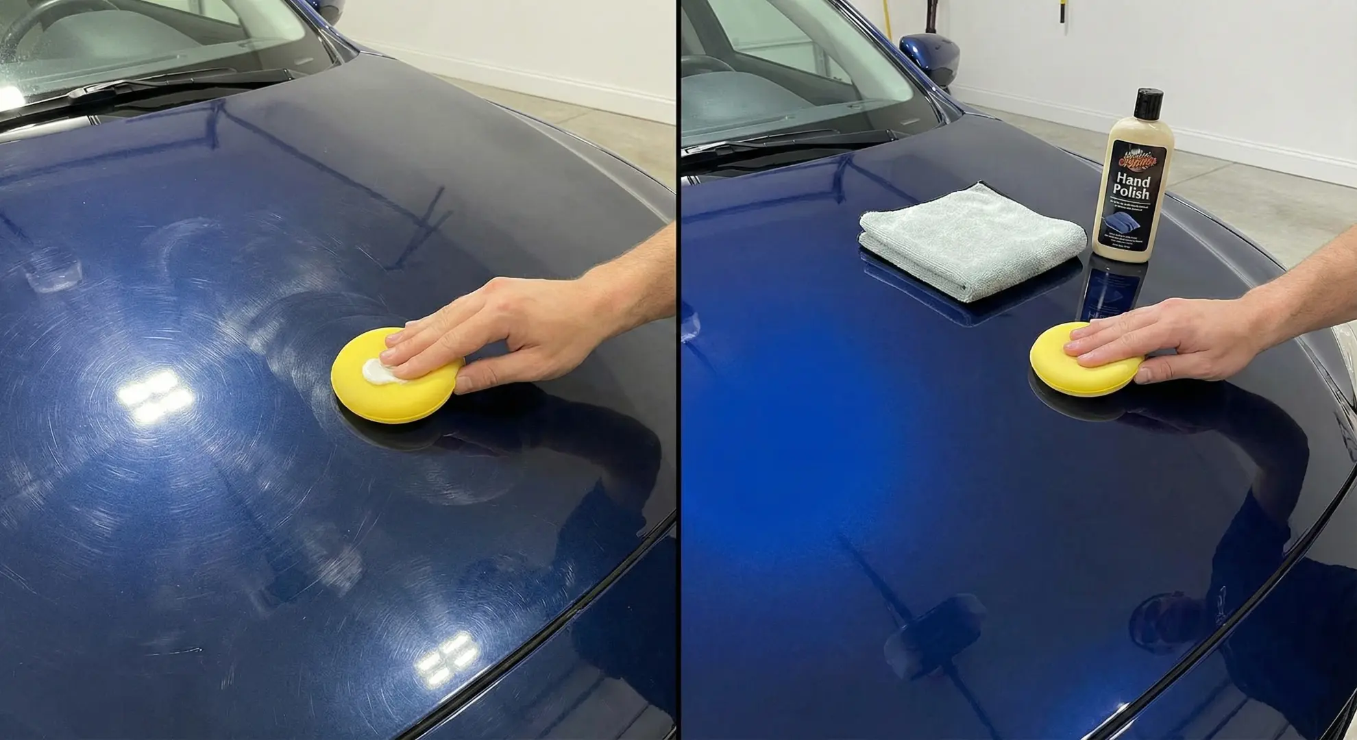 Pulido de vehículo de la mejor manera antes y despues