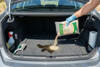 como limpiar manchas gasoil coche